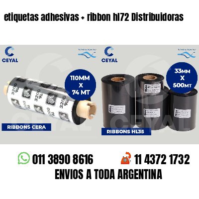 etiquetas adhesivas   ribbon hl72 Distribuidoras