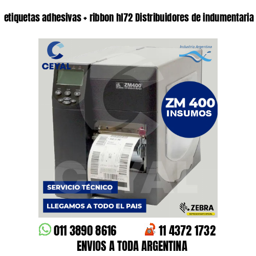 etiquetas adhesivas   ribbon hl72 Distribuidores de indumentaria