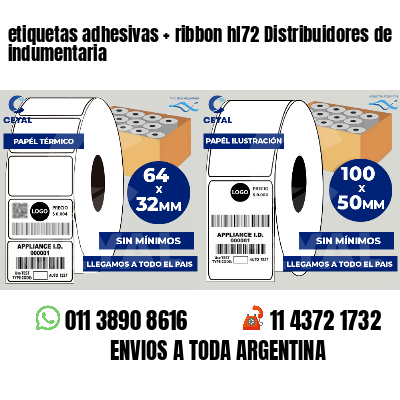 etiquetas adhesivas   ribbon hl72 Distribuidores de indumentaria