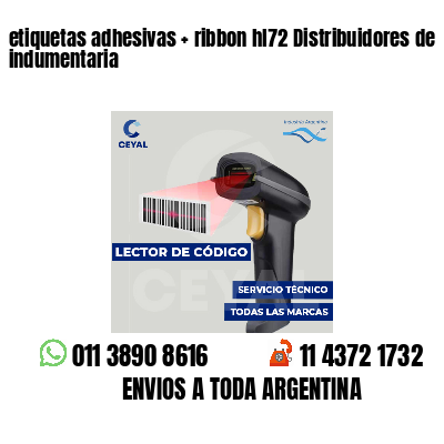 etiquetas adhesivas   ribbon hl72 Distribuidores de indumentaria