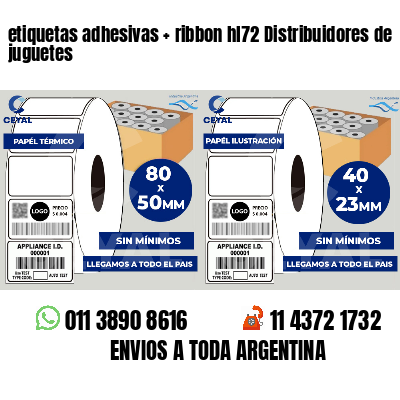 etiquetas adhesivas   ribbon hl72 Distribuidores de juguetes