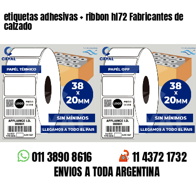 etiquetas adhesivas   ribbon hl72 Fabricantes de calzado