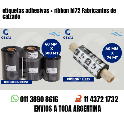 etiquetas adhesivas   ribbon hl72 Fabricantes de calzado