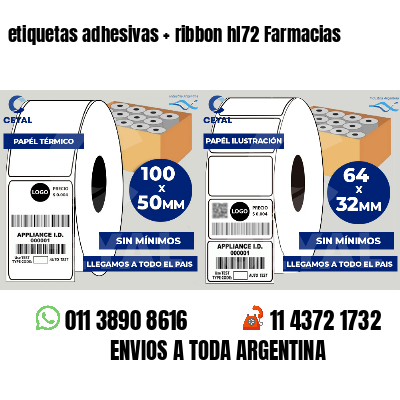 etiquetas adhesivas   ribbon hl72 Farmacias