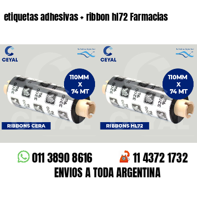 etiquetas adhesivas   ribbon hl72 Farmacias