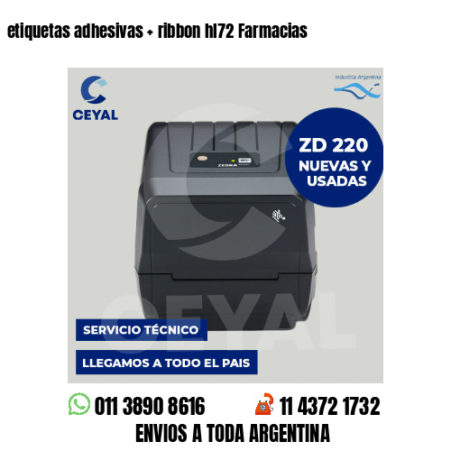 etiquetas adhesivas   ribbon hl72 Farmacias