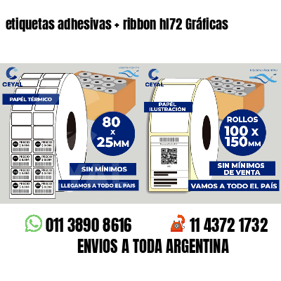 etiquetas adhesivas   ribbon hl72 Gráficas