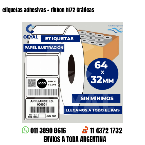 etiquetas adhesivas   ribbon hl72 Gráficas