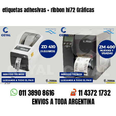 etiquetas adhesivas   ribbon hl72 Gráficas