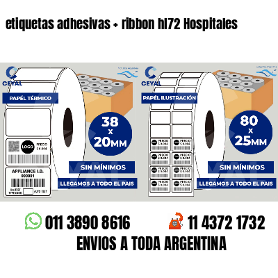 etiquetas adhesivas   ribbon hl72 Hospitales