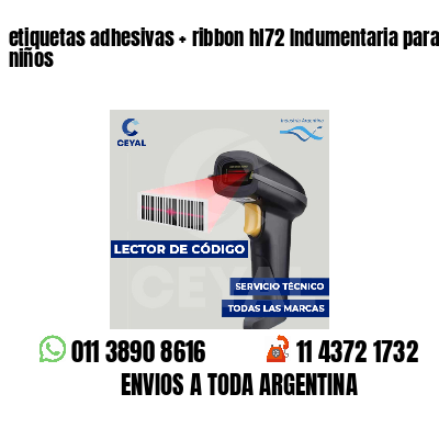 etiquetas adhesivas   ribbon hl72 Indumentaria para niños