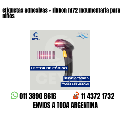 etiquetas adhesivas   ribbon hl72 Indumentaria para niños