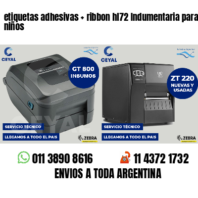 etiquetas adhesivas   ribbon hl72 Indumentaria para niños