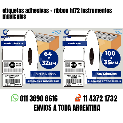 etiquetas adhesivas   ribbon hl72 Instrumentos musicales