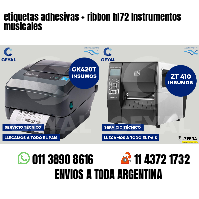 etiquetas adhesivas   ribbon hl72 Instrumentos musicales