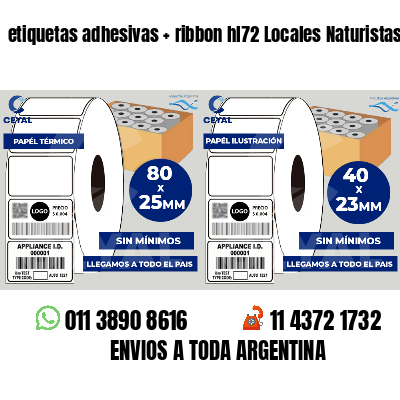 etiquetas adhesivas   ribbon hl72 Locales Naturistas