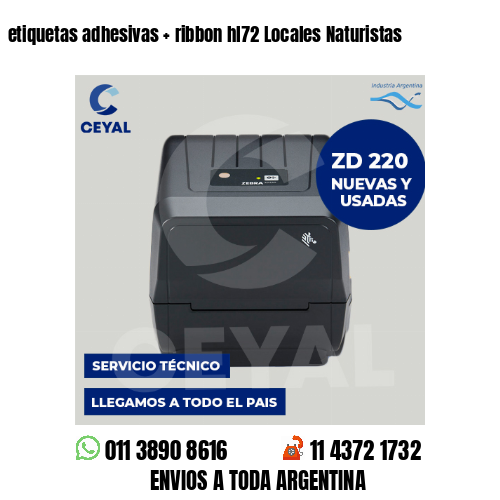 etiquetas adhesivas   ribbon hl72 Locales Naturistas