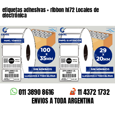 etiquetas adhesivas   ribbon hl72 Locales de electrónica