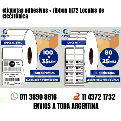 etiquetas adhesivas   ribbon hl72 Locales de electrónica