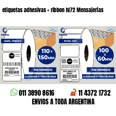 etiquetas adhesivas   ribbon hl72 Mensajerías