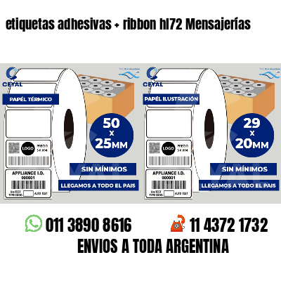 etiquetas adhesivas   ribbon hl72 Mensajerías