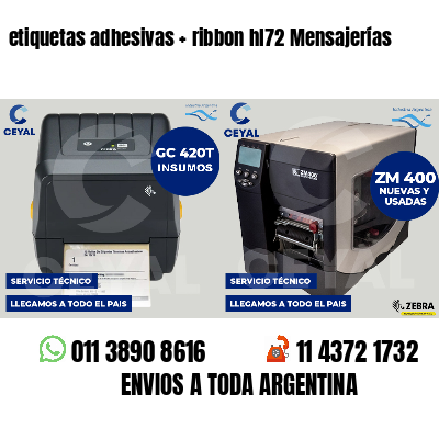 etiquetas adhesivas   ribbon hl72 Mensajerías