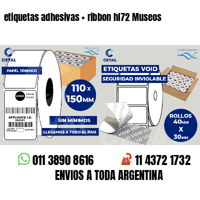 etiquetas adhesivas   ribbon hl72 Museos