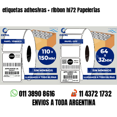 etiquetas adhesivas   ribbon hl72 Papelerías