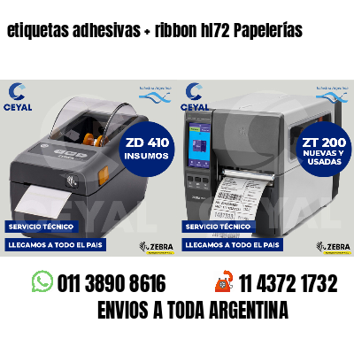 etiquetas adhesivas   ribbon hl72 Papelerías