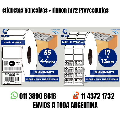 etiquetas adhesivas   ribbon hl72 Proveedurías