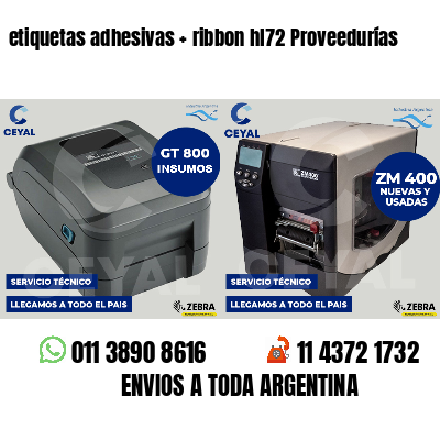 etiquetas adhesivas   ribbon hl72 Proveedurías