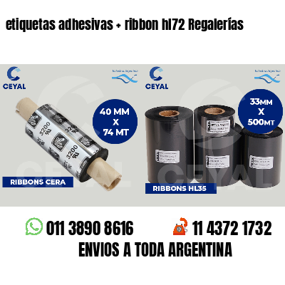 etiquetas adhesivas   ribbon hl72 Regalerías