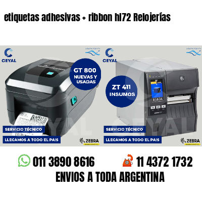 etiquetas adhesivas   ribbon hl72 Relojerías