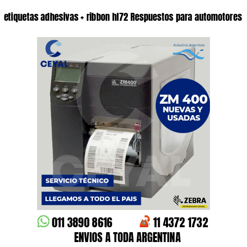 etiquetas adhesivas   ribbon hl72 Respuestos para automotores