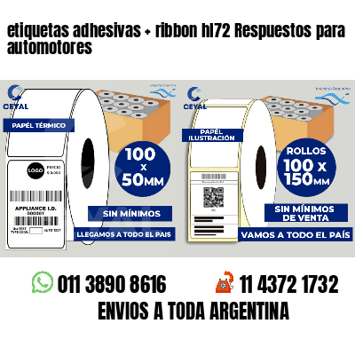 etiquetas adhesivas   ribbon hl72 Respuestos para automotores