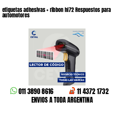 etiquetas adhesivas   ribbon hl72 Respuestos para automotores