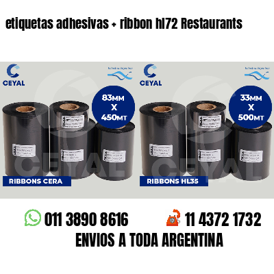 etiquetas adhesivas   ribbon hl72 Restaurants