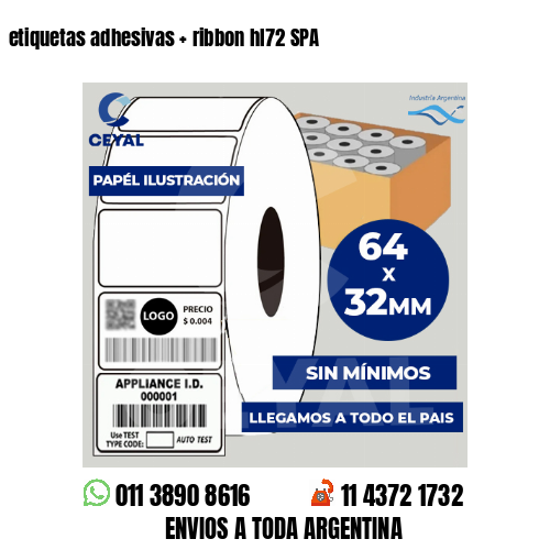 etiquetas adhesivas   ribbon hl72 SPA