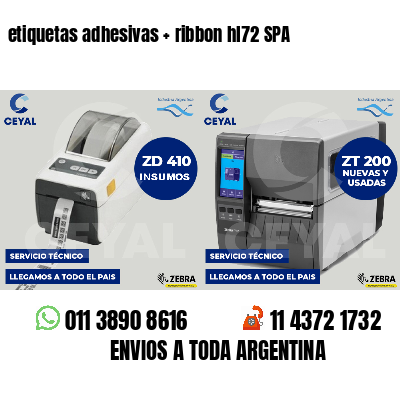 etiquetas adhesivas   ribbon hl72 SPA