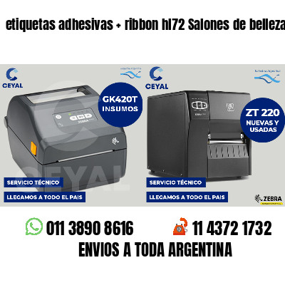 etiquetas adhesivas   ribbon hl72 Salones de belleza