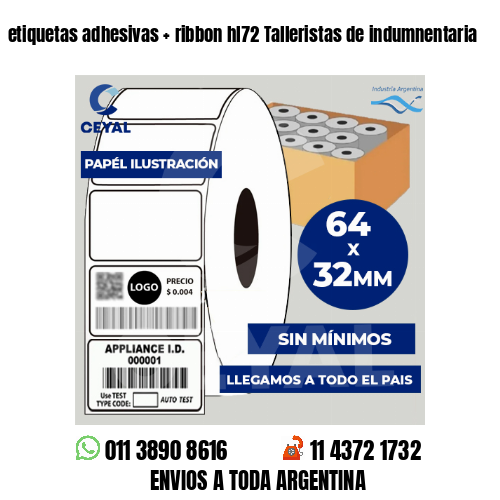 etiquetas adhesivas   ribbon hl72 Talleristas de indumnentaria