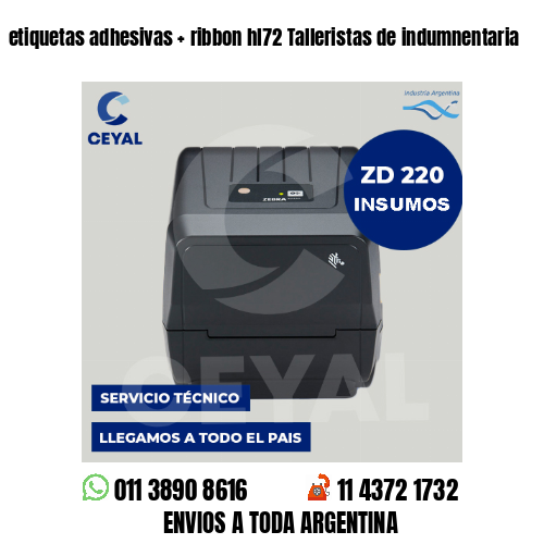 etiquetas adhesivas   ribbon hl72 Talleristas de indumnentaria