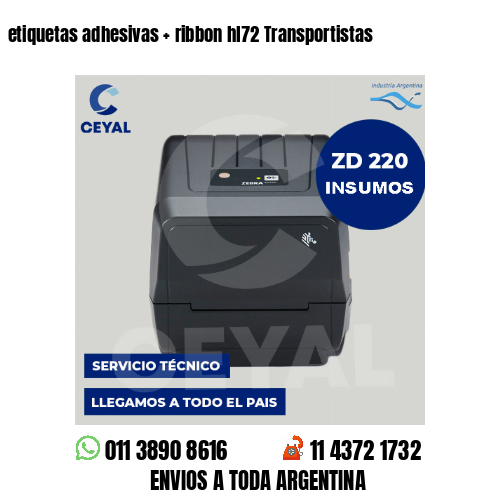 etiquetas adhesivas   ribbon hl72 Transportistas