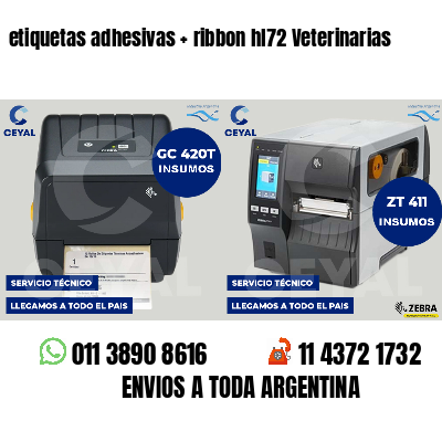 etiquetas adhesivas   ribbon hl72 Veterinarias