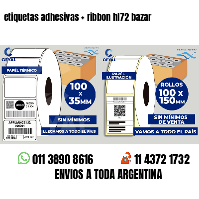 etiquetas adhesivas   ribbon hl72 bazar