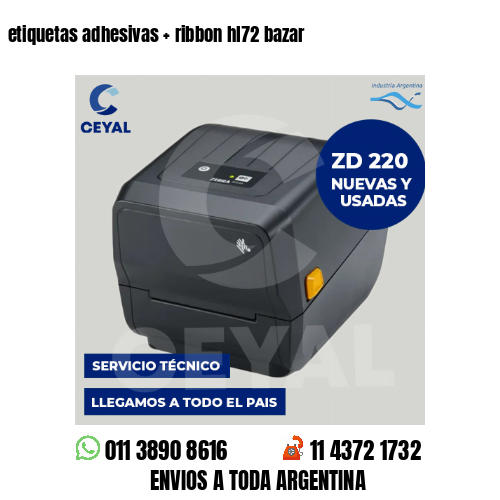 etiquetas adhesivas   ribbon hl72 bazar