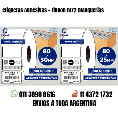 etiquetas adhesivas   ribbon hl72 blanquerías