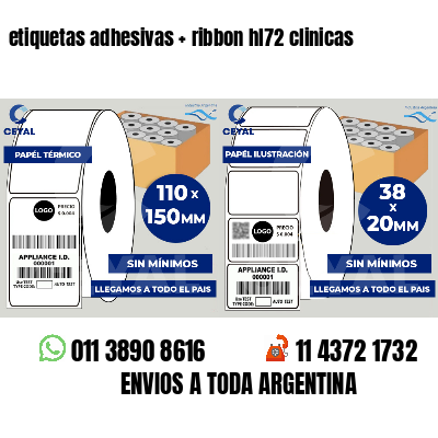 etiquetas adhesivas   ribbon hl72 clinicas