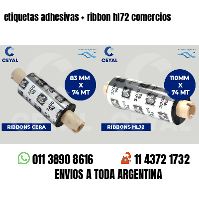 etiquetas adhesivas   ribbon hl72 comercios