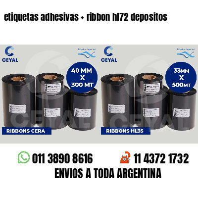 etiquetas adhesivas   ribbon hl72 depositos